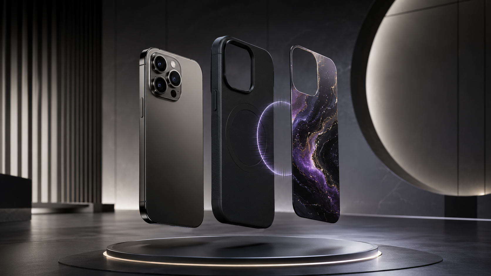 Coque iPhone Alyos avec plaques magnétiques interchangeables